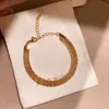 Cadena Bañada en Oro Real de 18K Pulsera Sencilla Transfronteriza Europea y Americana Nicho Pulsera de Gama Alta Nuevo Estilo 2026 Joyería de Mano para Mujeres
