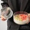 Ins Restaurante de Celebridades de Internet Tazón Rayado para Postre Tazón para Mianbing Tazón para Pudín Tazón para Snacks Tazón para Agua con Azúcar Tazón para Yogur Alto Valor de Color