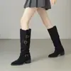 2026 Botas Super Bonitas Botas Longas Femininas Modificam o Formato da Perna Botas Altas Botas de Cavaleiro Botas Franzidas Maillard Aumentam a Altura