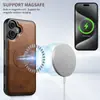 Adecuado para funda de cuero de teléfono móvil Iphone18, Soporte magnético para coche Magsafe con carga inalámbrica Samsung S26, Google 11