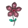 Broche de Flor Retro de Lujo Accesible de Gama Alta, Exquisito Ramillete de Cristal de Gama Alta, Elegantes Accesorios de Pines de Planta Elegantes