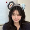 2026 nova tiara elegante e versátil para mulheres, tiara de pelúcia estilo coreano outono e inverno, presilha de cabelo de pelúcia fofa, tiara para maquiagem