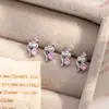 Henson Design de Nicho Zircônia Rosa Casquinha de Sorvete Doce e Delicado Piercing de Cartilagem Stud para Osso da Orelha