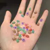 Novo Mini Desenho Animado Colorido Brilhante Tartaruga Brinquedo Modelo Celebridade da Internet Popular DIY Arte de Unha Joias Acessórios Embalagem