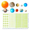 Pegatinas de Pared Luminosas Transfronterizas de los Nueve Planetas, Decoraciones de Pared de Estrellas Fluorescentes para Habitaciones Infantiles, Pegatinas Autoadhesivas, Al Por Mayor en Stock