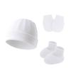 2024 Gorro Transfronterizo para Bebé Gorro para Recién Nacido Gorro Fetal Gorro para Niño y Niña Guantes Botitas Set Europeo y Americano