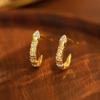 Pendientes de plata S925 con forma de U y personalidad de serpiente enrollada bajo el árbol baniano, pequeños y sencillos pendientes de serpiente para hombres y mujeres, regalo