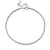Joyería de moda transfronteriza europea y americana retro creativa para mujer accesorios de tobillo chapados en oro tendencia personalidad tobillera de cadena retorcida