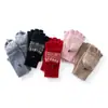 Novas Luvas Clássicas de Cashmere Puro com Aba Duas Vias Tricô Grosso Bloqueio de Temperatura Proteção contra Frio Estilo Simples Macio Versátil Venda por Atacado