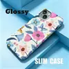 Mais vendido na América do Norte: Capa de Celular Elegante com Flores Coloridas e Borboletas para iPhone 16, Capa Fina tipo Película para Apple 17PM