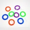 Venta Directa de Fábrica Llavero de Cable de Teléfono de Plástico Llavero de PVC Transparente de Colores Anillo de Mano para Llaves Ecológico Puede Exportarse