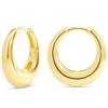 2026 Diseño de Nicho Minimalista Suave Redondo Forma de O Brazaletes para Oreja Moda Diaria Versátil Pendientes Chapados en Oro de 14K