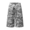 Pantalones Cortos Camuflados para Hombre, Diseño Estrellado con Pedrería Resistente de Verano, Shorts Rectos Sueltos de Nicho, Moda Hip-Hop
