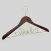Perchas de Madera Maciza al por Mayor para Vestidos, Perchas Metálicas Creativas con Forma de Letra para Exhibición de Vestidos de Novia y Novio