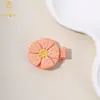 Nuevo Pasador de Flor Redonda Tejida para Niñas, Tela Completa, Accesorio para el Cabello, Suave con el Cabello, Pinza para Flequillo Lateral, Adorno para el Cabello