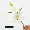 2 flores, 1 capullo, lirio impreso en 3D, flores artificiales de tacto realista, decoración para el hogar y bodas, piezas decorativas de alta gama, flores artificiales al por mayor