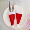 Novo boné de Natal Chapéu de Natal Conjunto de faca e garfo Decorações de mesa de Natal Boné grande Chapéu de garrafa de vinho