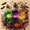Bestseller transfronteiriço: Pintura de diamante de pérola e diamante de Halloween gato preto lua decoração de casa ornamento de janela arte DIY decoração