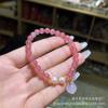 Venta al por mayor de fábrica pulsera de fresa Cristal plus fuente de sal melocotón para mujer moda elegante simple pulsera accesorios de joyería regalo