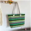 Bolsa Feminina 2026 Novo Estilo Estilo Étnico Bolsa de Praia Ombro Único para o Dia a Dia Bolsa Texturizada Bolsas Femininas Bolsa Tote de Grande Capacidade