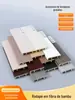 Rodapé de fibra de madeira de bambu PVC, 7cm de altura, rodapé de base madeira-plástico, instalação de encaixe, uso doméstico, à prova de umidade, polímero de alta performance