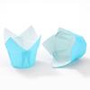 Papel Coated Taça Chama Cor Gradiente Bandeja de Papel para Cupcake Molde de Assar Resistente a Altas Temperaturas Conjunto de Forminhas para Muffin com Bordas Enroladas