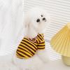 Ropa para el Hogar de Primavera y Verano para Perro Rayas Animal Camiseta Base Teddy Perros de Talla Pequeña Cachorro Bipedo Ropa para Perro Mascota