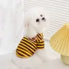 Roupas para Cachorro Outono e Inverno Listradas Animal Estampa Camisa Base Teddy Bichon Cães e Gatos de Porte Pequeno e Médio Roupas Bipedes para Pets