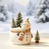 Novo Enfeite de Rena e Boneco de Neve de Natal em Resina Estilo Luxo Leve Decoração de Atmosfera para Mesa Moldura de Foto