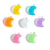 Accesorios para Joyería DIY Colgante de Luna 3D de Color Gelatina Collar Llavero Encanto Decorativa Venta Caliente Transfronteriza