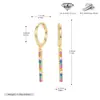 Brincos Europeus e Americanos Transfronteiriços em Prata de Lei S925 Moda Brincos de Barra com Zircônia Joias de Design de Nicho Minimalista Ins para Mulheres