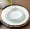 Acessórios de Pulseira Plana de Jadeíta Tianshan de Xinjiang Natural e Jadeíta de Neve com Fio de Ouro, Barra Plana Versátil, Suprimentos para Presentes Promocionais