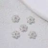 Chapado en Oro de 18K Flor de Copo de Nieve de Circonita Soporte Tapa de Copo de Nieve Separador Joyería de Cuentas Hecha a Mano Accesorios Materiales Hechos a Mano