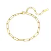 Joyería de Acero Inoxidable Popular Europeo Americano Nuevo Simple Versátil Cadena Chapada en Oro de 18K Estilo INS Pulsera de Acero de Titanio Venta al por Mayor Mujer
