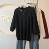 Roupas femininas plus size 2026 início do outono novo estilo coreano gravata lenço texturizada macia e design fino top solto moderno emagrecedor