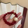 Pulsera Floral de Fresia y Limón Popular en Xiaohongshu, Súper Hada, Pulsera Floral Verde Brillante, Pulsera de Amistad para Estudiantes