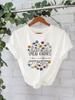 Estación Independiente Transfronteriza Verano Estilo Europeo y Americano Como Flores Silvestres Amabilidad Cuello Redondo Suéter Manga Corta Ebay Camiseta para Mujer