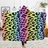 Manta transfronteriza, manta mágica, manta para niños, manta para la siesta, manta con capucha, capa, serie leopardo, una pieza