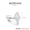 Pendientes de Hilo de Plata de Ley S925 con Moissanita Modian Estilo Ins Coreano y Japonés Unisex Pendientes de Cuidado Diario para Orejas