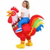 Fantasia inflável de frango para adultos, fantasia engraçada de personagem de desenho animado, adereço para festa de Halloween e performance de palco