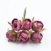 Flor artificial simulação botão buquê flor de seda material para guirlanda DIY adorno de cabeça de noiva corsage flor para segurar flor decorativa