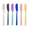 Cuchillo para Crema de Acero Inoxidable 304 con Recubrimiento de Titanio Creativo, Formado de una Sola Pieza, Cuchillo para Mermelada de Desayuno, Mantequilla, Untar Pastel y Pan