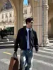 Chaqueta de Otoño para Hombre Uamtor Coreana Estilo Minimalista Harrington Corta Casual Holgada Solapa Chaqueta Bomber
