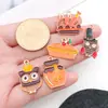50 Colgantes Esmaltados DIY de Acción de Gracias con Calabaza, Ardilla, Postre, Pavo Llavero Accesorios de Aleación