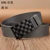 Cinto Masculino Tira de Lona de Nylon Fivela Automática Sem Dentes Cinto Tático Tamanho Extra Grande Cinto de Calça Moderno e Simples