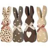 Conejo de Madera de Pascua Transfronterizo de Pie para Mesa Decoración del Hogar Firma Hecha a Mano DIY Artesanía de Madera