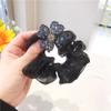 Banda para el cabello con forma de trébol y diamantes de imitación para el intestino grueso, banda de goma para el cabello, coleta, cuerda para el cabello a juego, venta al por mayor