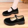 Sapatos de Tecido Bai Zhenhe Old Beijing para Mulheres Modelo Novo 2026 Solado Macio Sapatos Confortáveis para Mães de Meia-Idade e Idosas Slip-On Antiderrapante para Ficar em Pé por Muito Tempo