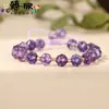 Pulsera tejida de estilo transfronterizo europeo y americano, seis estilos, 17+6 cm, con patrón de dragón de cristal agrietado + espaciador de vidrio amarillo, versátil para mujer