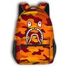 Nova Mochila Escolar Estudantil com Estampa Total de Tubarão Grande Capacidade Desenho Animado Moderna Mochila Infantil Moda Infantil Transfronteiriça Quente